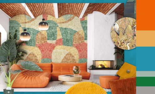 Stilul de aranjare modern vintage